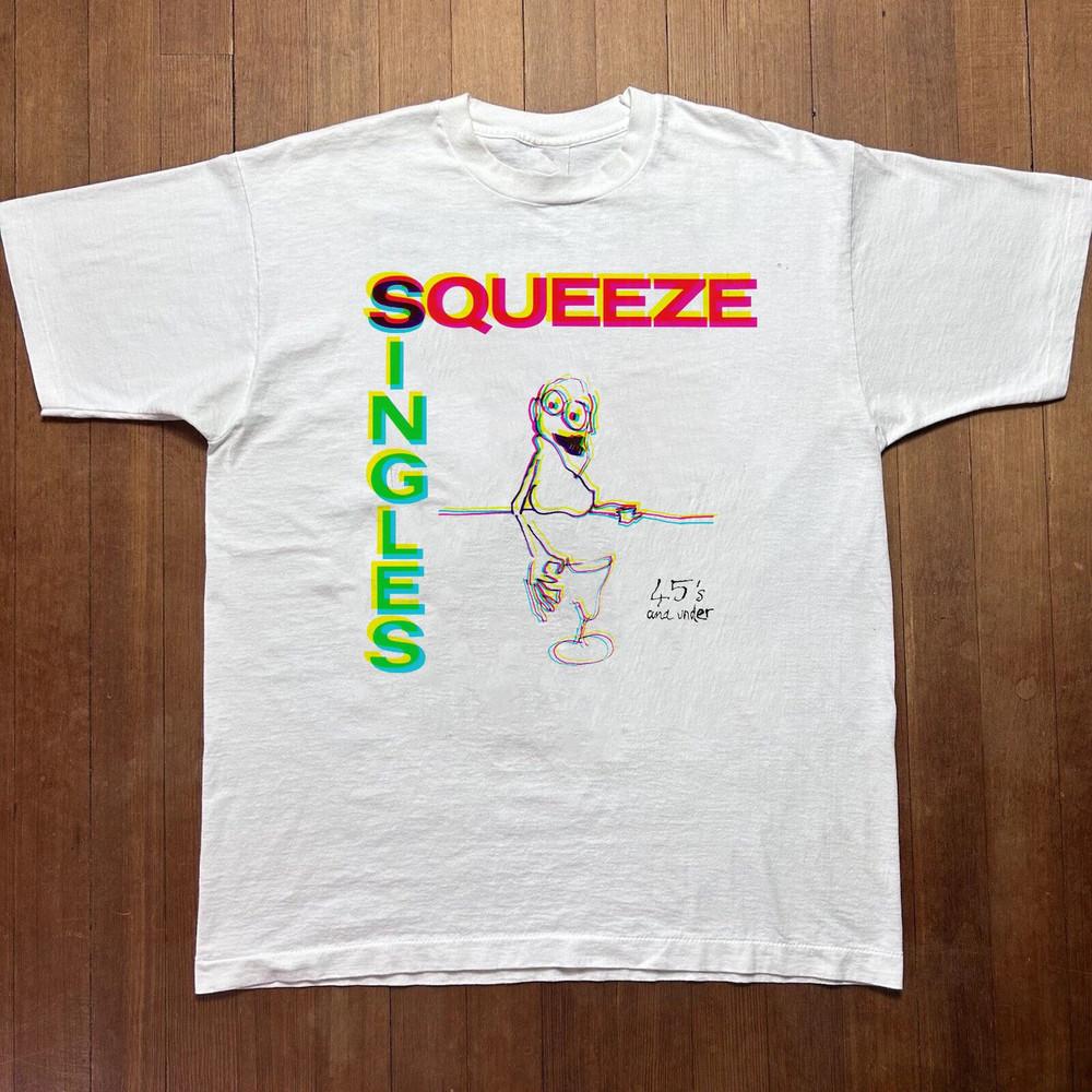 Squeeze Band Singles Album White Cotton T Shirt Size S-5XL Unisex T-Shirt S