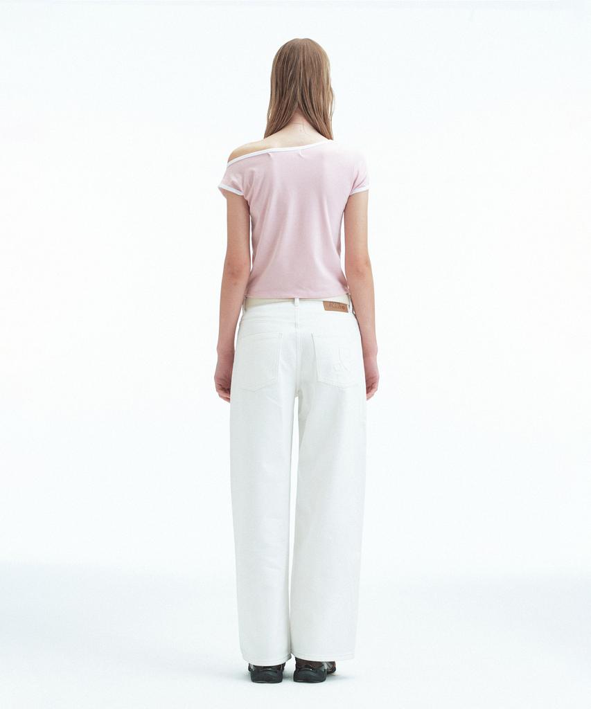 REST&RECREATION One Shoulder T-Shirt - Pink