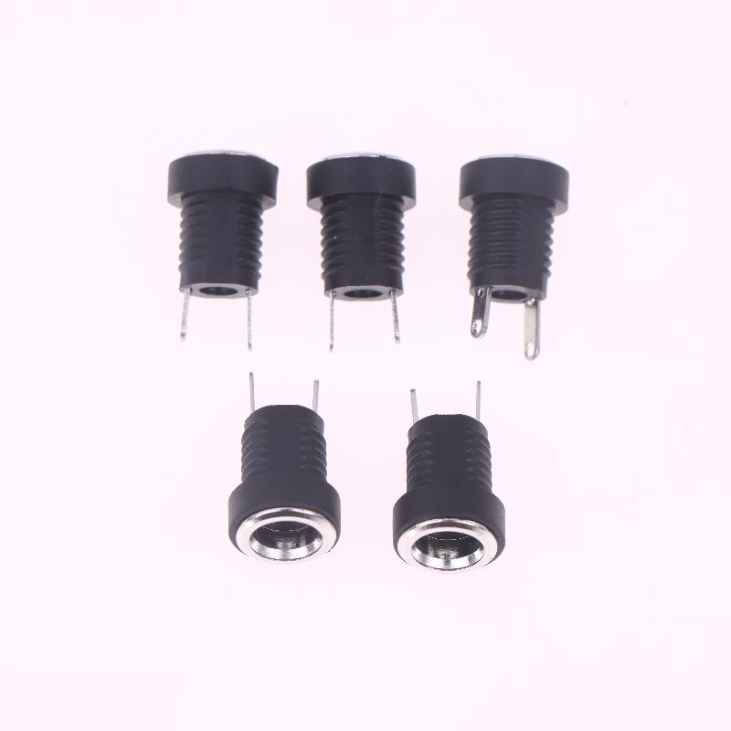 5Pairs Dc12V 5.5 X 2.1Mm Plastic Male Plugs Dc Power Socket Female Jack Screw Nut Panel Mount Connector