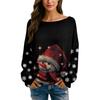 Womens  Fall Sweaters Long Sleeve Print Tops Pullover Sweaters Loose Dressy Casual Basic Clothes