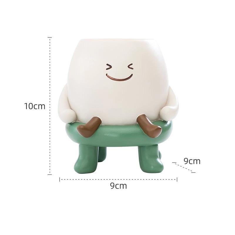 

Мини Керамический Суккулентный Цветочный Горшок – Современная Настольная Кашпо для Дома или Офиса (Нет растений) D