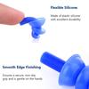 Swimming Nose Clip Earplug Set, Silicone Three-layer Waterproof Non-slip Nose Ears Protectors