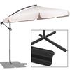 Springos® Parasol de jardin déporté avec manivelle, incluant une housse 350 cm