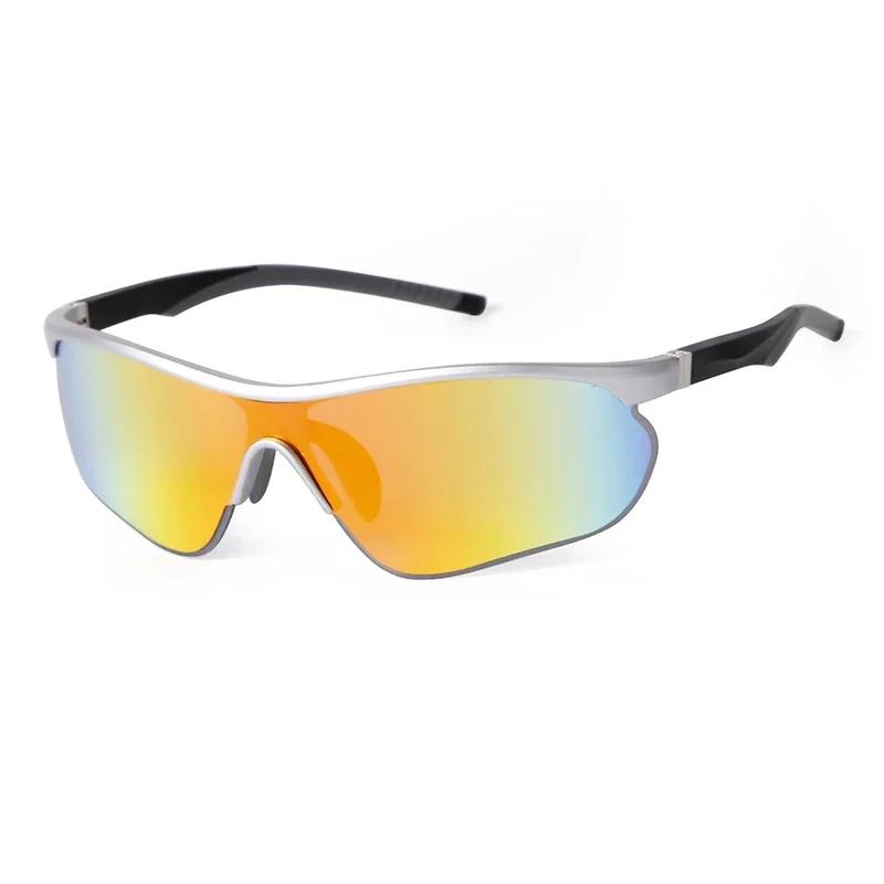 STORY Spring Hinge Sports Sunglasses UV Protection Mirrored Blue for Men Women Outdoor Cycling S3018G