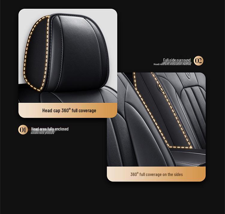 Five-Seater Universal Genuine Leather Car Seat Cushion