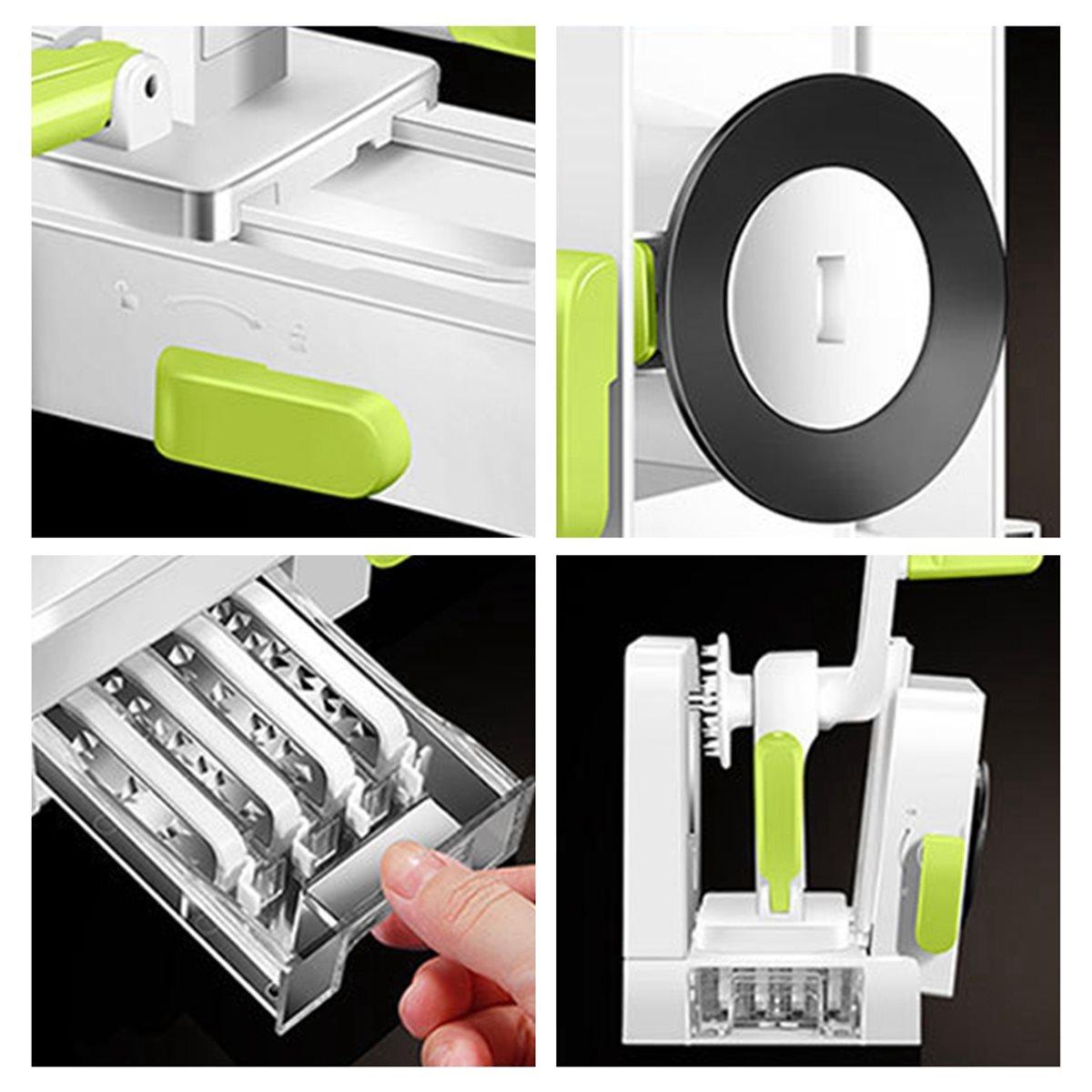

Foldable Vegetable Spiralizer Hand Crank Vegetable Slicer Vegetable Shredder with Extra Blade Box for Cucumber Potato China Mainland