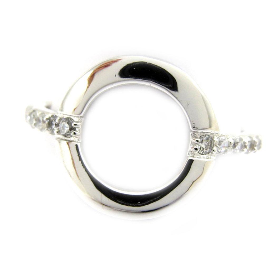 Silverring 'Sissi' silvervit (rhodiumpläterad) - 13 mm