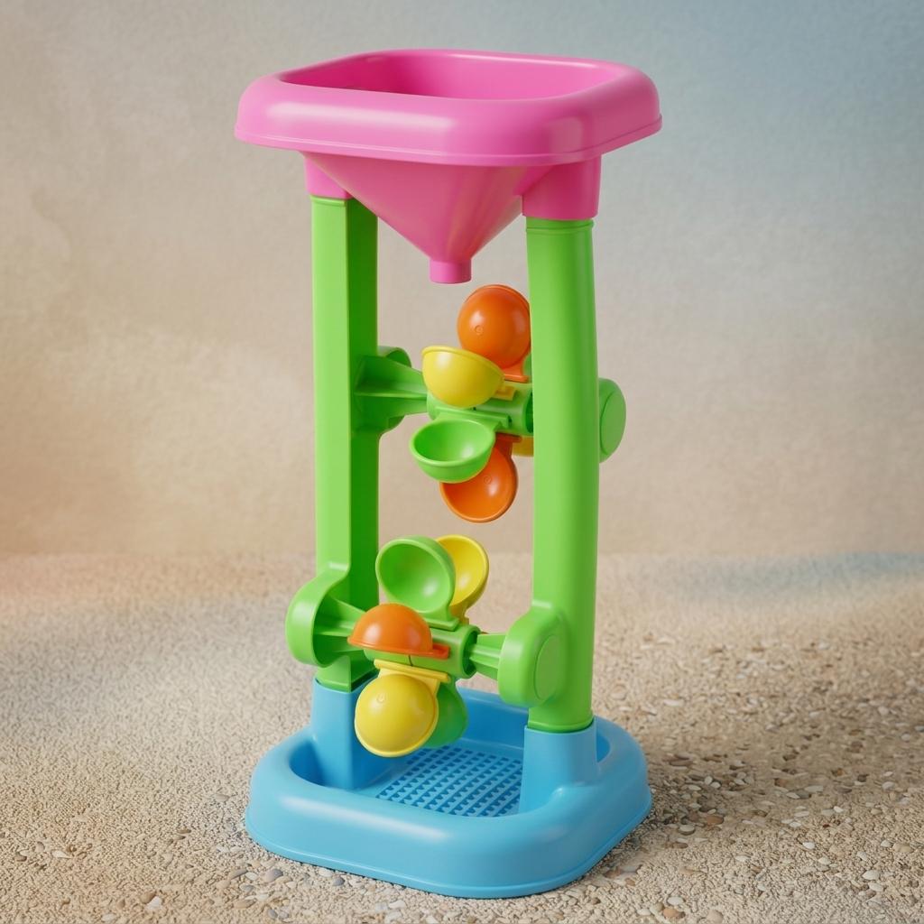 Kids Beach Toy Set Sand Timer And Water Wheel Combination Suitable For Multiple Sand Materials