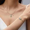Vintage Süßes Tulpenrosen Armband Für Frauen Mädchen Elegant Emaille Blume Goldfarbe Metallkette Armbänder Ästhetik Schmuck