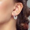 925 Sterling Silver Shining Retro Patterns Earrings for Women Girl Ear Studs Fine Jewelry Fashion Luxury Anniversary