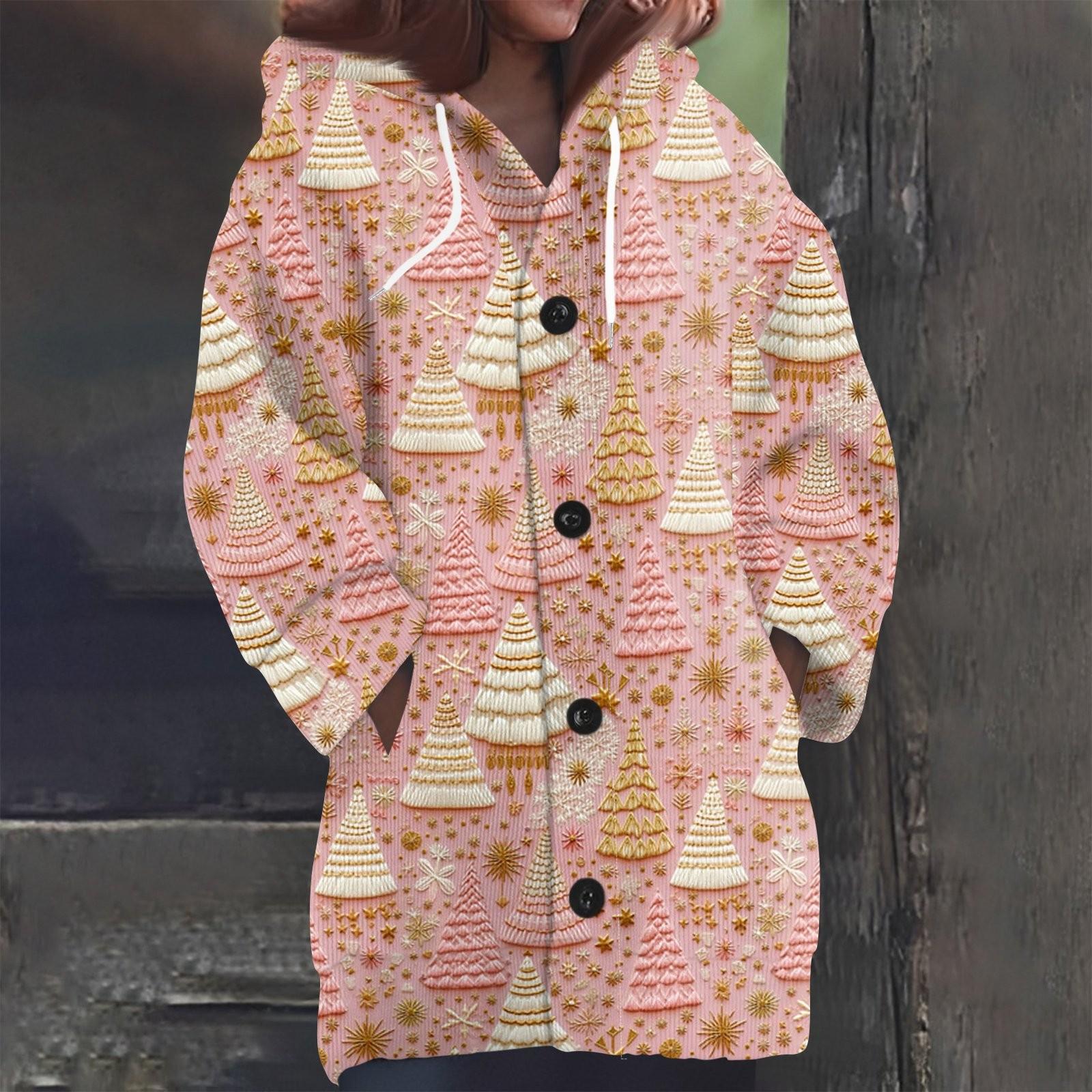 

Women s Fashion Casual Long Sleeve Wool Knit Hoodie Button Cardigan S