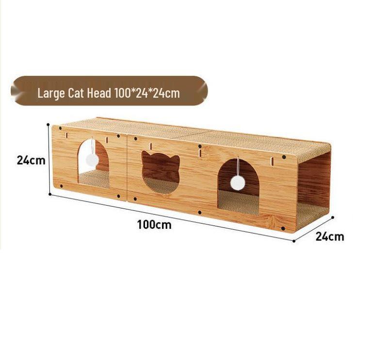 All-Season Durable Cat Scratching Board & Bed - Scratch-Resistant, Non-Shedding, Cat Claw Sharpener & House