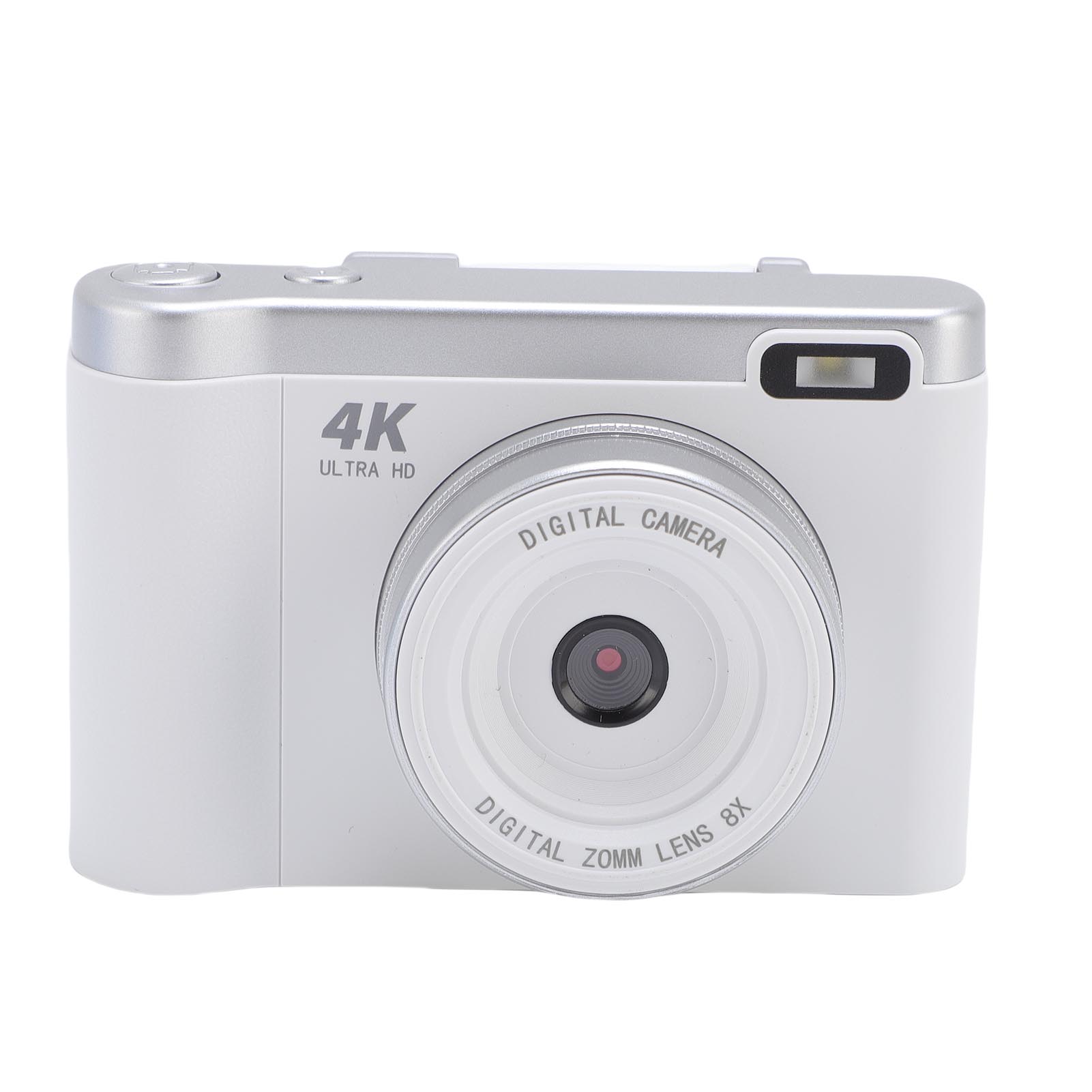 

1080P 12MP Digital Camera Auto Focus Vlog Camera with 2.8 Inch 180 Degree Flip Screen 8X Digital Zoom Anti Shake for білий