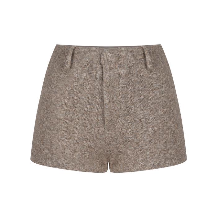 Women s Winter High-Waisted Khaki A-Line Casual Shorts Large