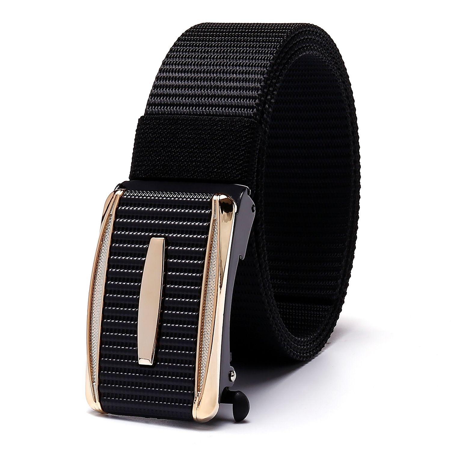 Men s Cloth Belt Toothless Automatic Buckle Men s Leisure Belt Tactical Outdoor Belt Men s Belt 130cm