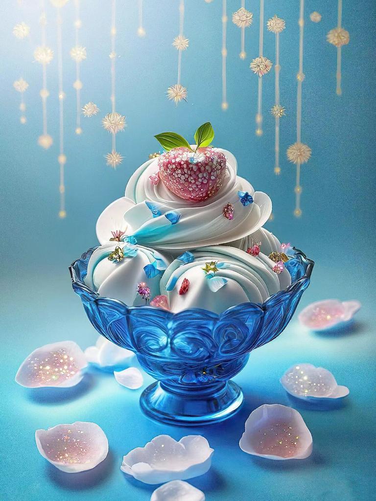 DIY Diamond Embroidery Ice Cream Diamond Mosaic Flower Cross Stitch Set Painting Glass Landscape Wall Decor