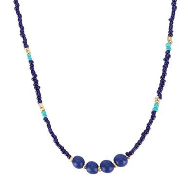 Square Necklace 4-Ball Beads String Women's Men's Couple Fashion SIDA163