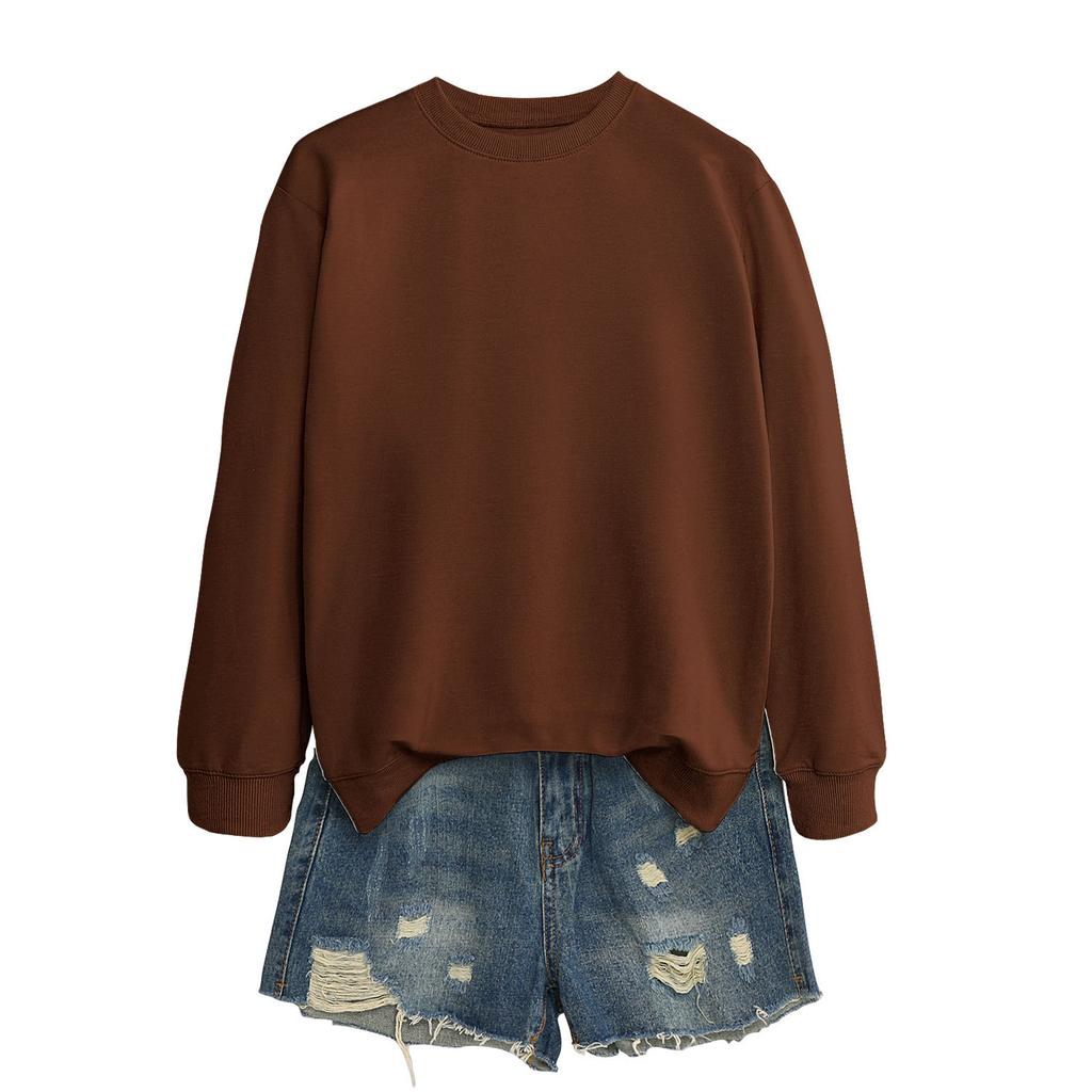 Crewneck Sweatshirt For Women Fall Graphic Sweatshirts Vacation Long Sleeve Drop Shoulder Pullover
