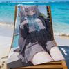 Blue Archive Sunaookami Shiroko Towel Soft Pool Gift For Travel Gym Shower Camping Quick Dry Sports Beach Towels
