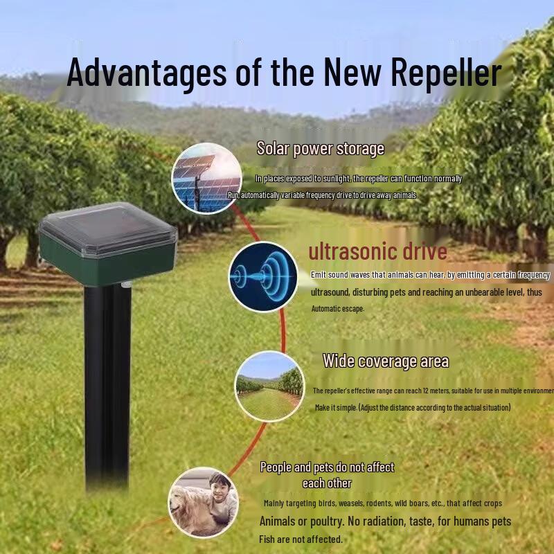 Lvtujia Solar Ultrasonic Snake Repeller