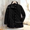 2026 Womens Solid Color Loose Fit Casual Warm Cotton Jacket Coat