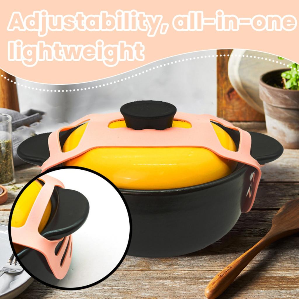 Pot Lid Fixing Strap Reusable Silicone Strap
