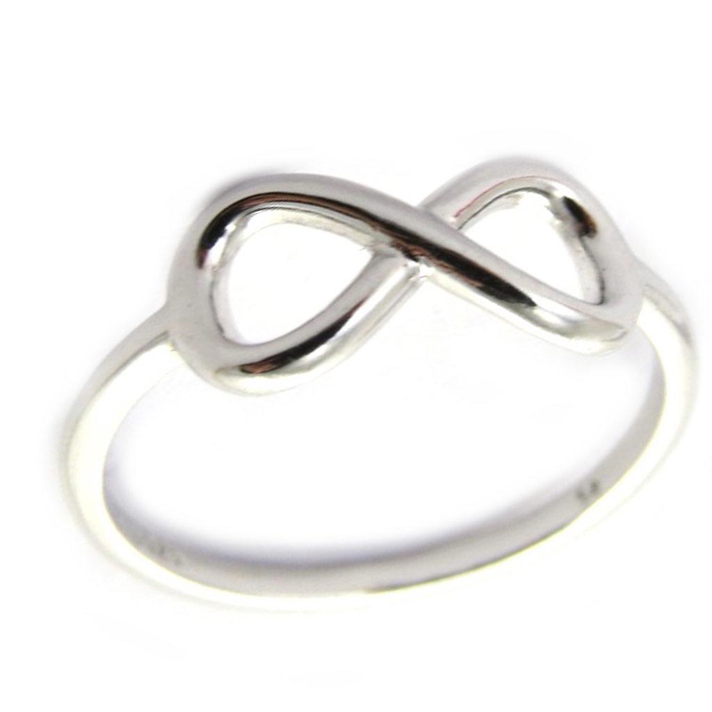 Silver Ring 'Infini' Silver (rhodium) - 14x6 Mm