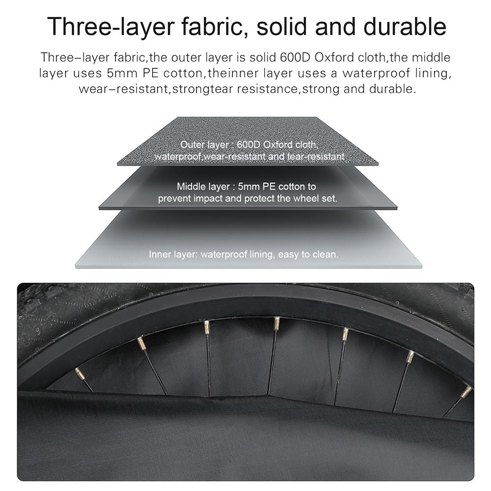 RHINOWALK RM265 Storage Bag for 26-27.5 Inch Mountain Bike Wheel Set Carrying Pouch