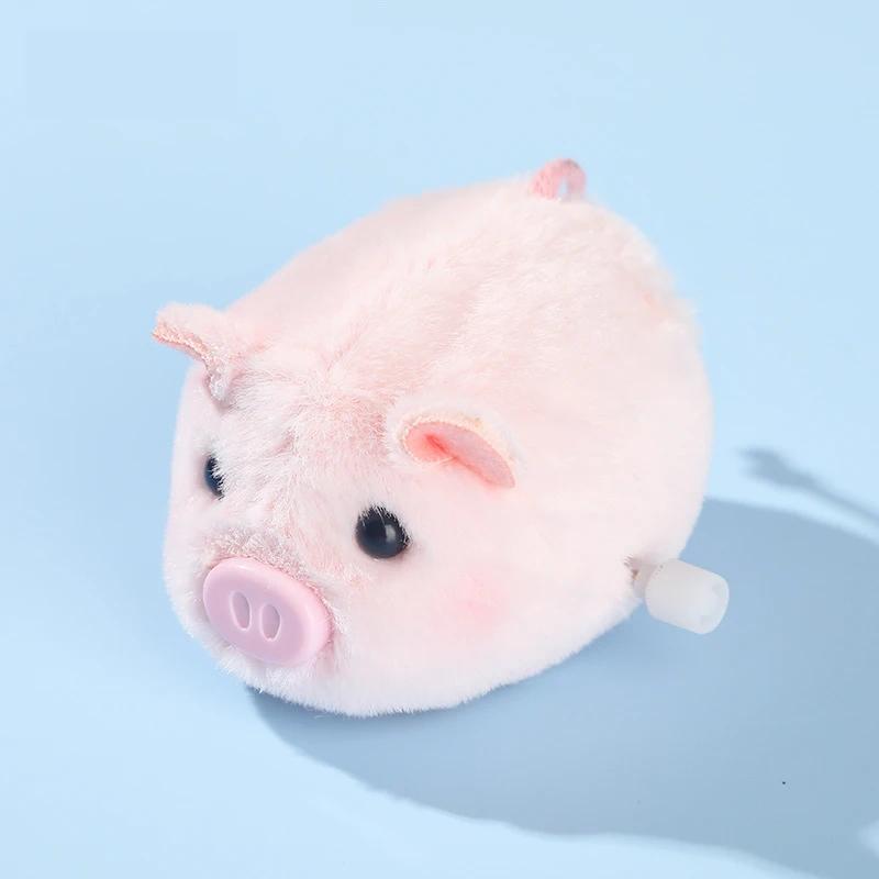 1pcs Animals Toy Children Boy Girl Cute Wind Up Jumping Chick Plush Stuffed Animals Chick Clockwork Walking Playthings Kids Fun Play Gifts