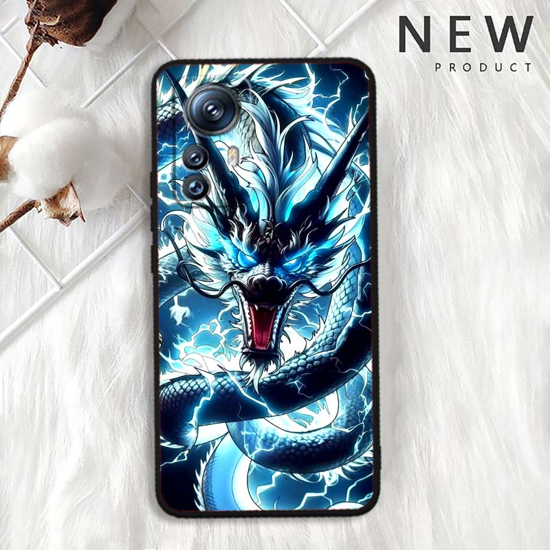 Anime Dragon Design For Xiaomi Mi 15 14 13 13T 12 12T 12S 11 11i 11T Pro Ultra Lite 5G Black Soft Phone Case