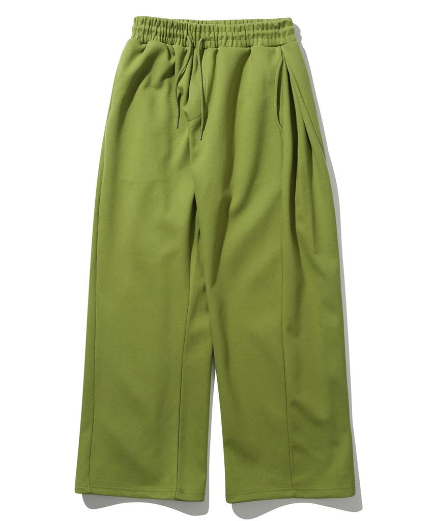 BASEMOMENT Side Tuck Wide Sweatpants Avocado