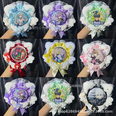 Cute Angel Wings Puchi Cabbage Original Handmade Lace Valley Beauty Badge Pain Bag Peripheral Accessories 58mm