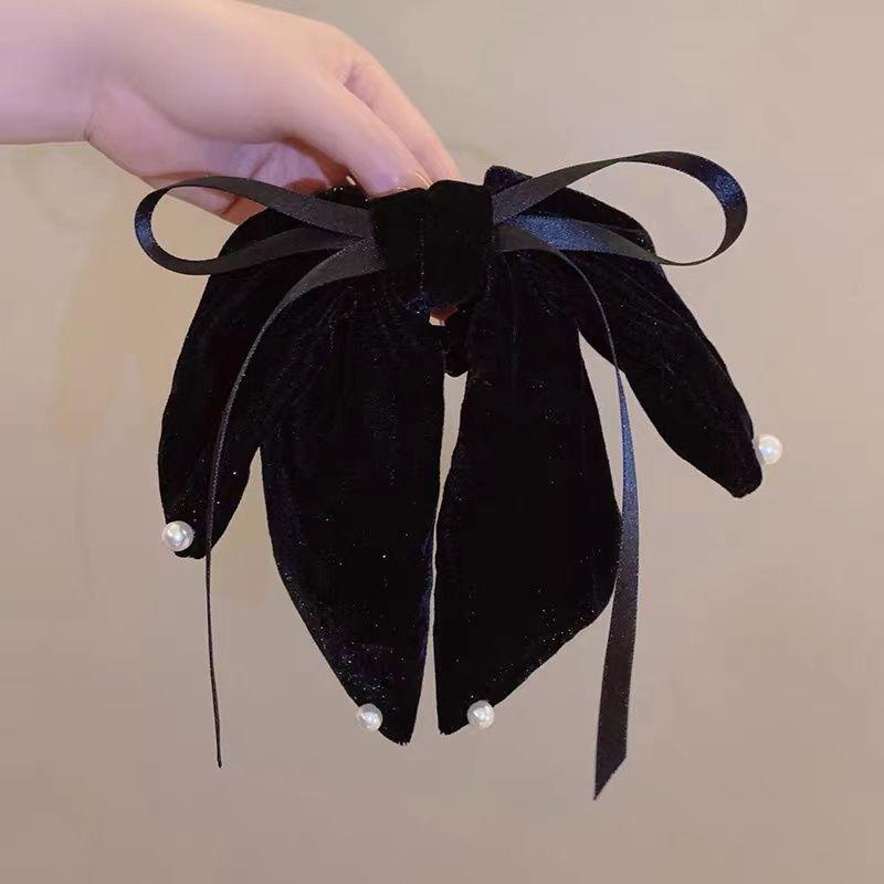 Elegant Velvet Red Preals Hair Clips Bowknow Bridal Hair Accessories Women Headwear Spring Barrette Hair Styling Accessories