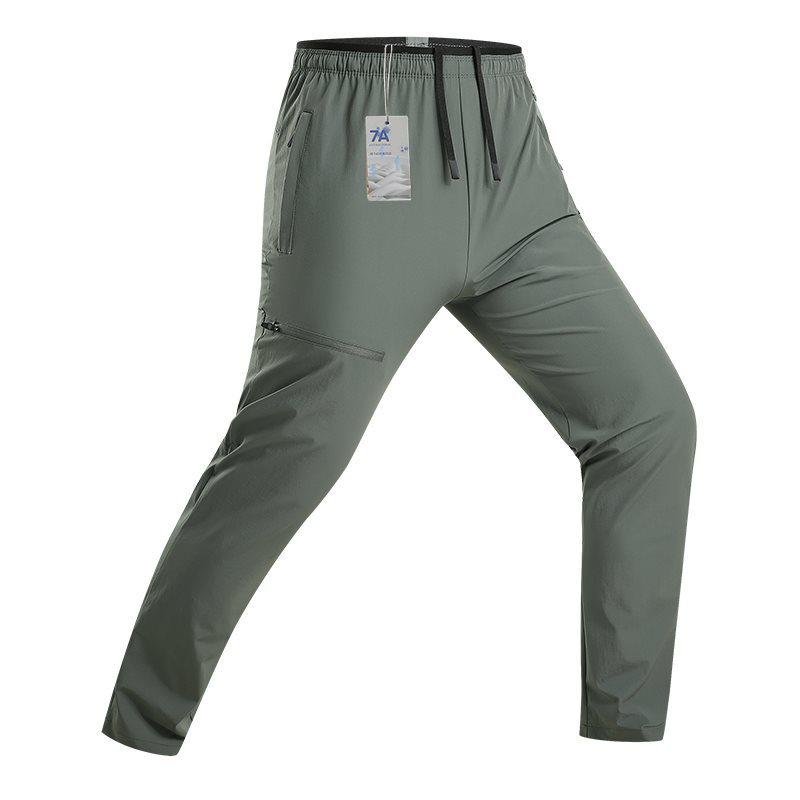 Summer Ice Silk Sports Pants - Trendy, Versatile & Antibacterial for Outdoor Running & Fitness