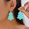 Christmas Series Acrylic Earrings With Santa Claus Rudolph And Christmas Lights For Holiday Fashion