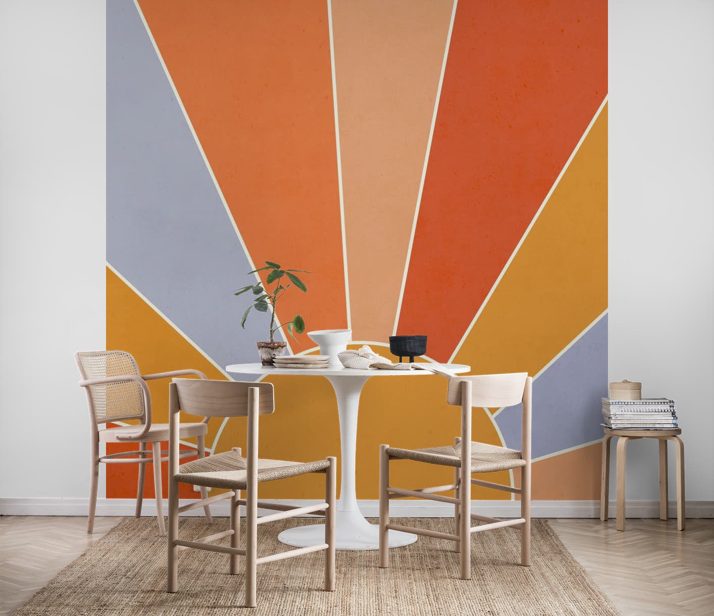 Гобелен с круглым узором и принтом в современном стиле — фото 19