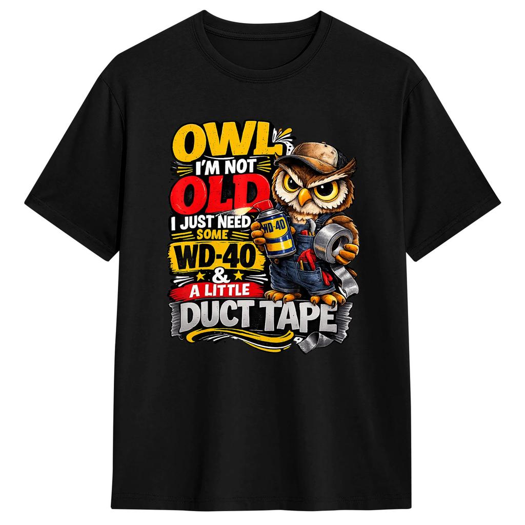T-shirt Vintage Été Je Ne Suis Pas Vieux J'ai Juste Besoin de WD-40 Un Peu de Duct Tape T-shirts Loisirs 100% Coton Idée Cadeau