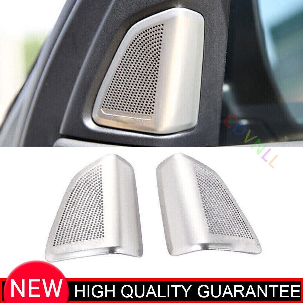 Front A Pillar Speaker Frame Cover For BMW X5 X6 F15 F16 2014-18 Silver Titanium