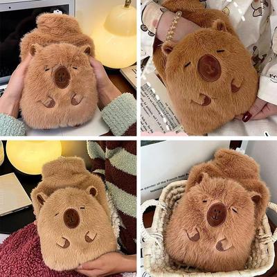 1 pièce Capybara Bouillotte Peluche Coussin chauffant Chauffe-mains pour femmes Soulagement Menstruel Chaleur Estomac Outil de Confort par Temps Froid