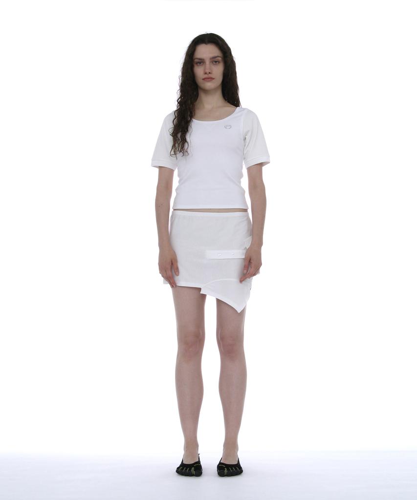 Partimento Woman Reworked Polo Mini Skirt_White