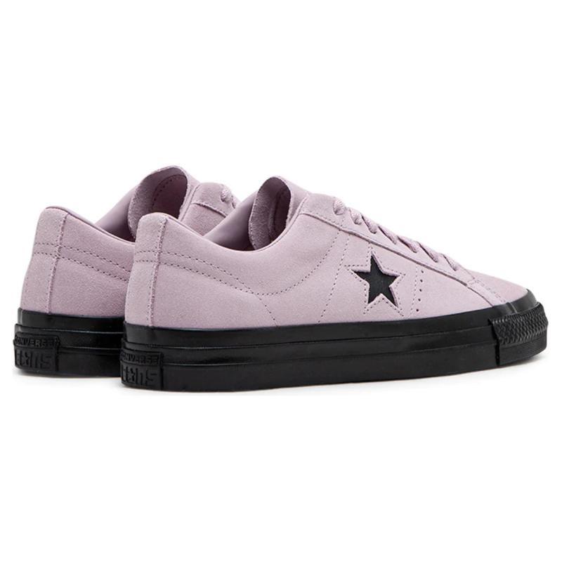 Converse One Star Pro Goat Leather Low Top Canvas Shoes Unisex Pink and Black