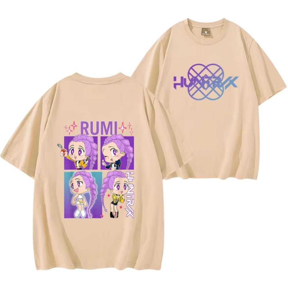 Rumi Kpop Demon Hunters Unisex Cotton T-shirt Shirt Rumi Shirt Demon Hunters Tees Men Women Short Sleeve Streetwear Hip Hop Tops