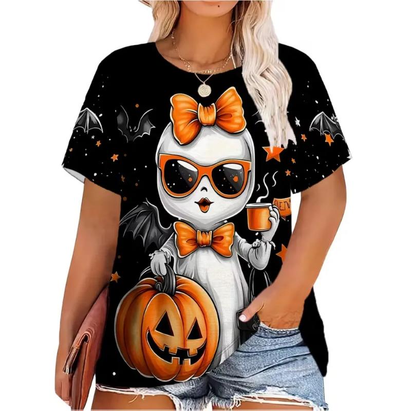 Fashion Women's Crew Neck Short Sleeve 3D Casual Color Printing Casual Short Sleeve Crew Neck T-Shirt