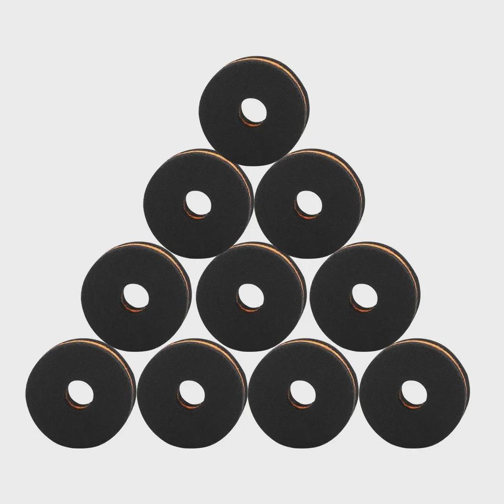 Black & Gold Non-Slip Felt Drum Cymbal Pads - Set of 10