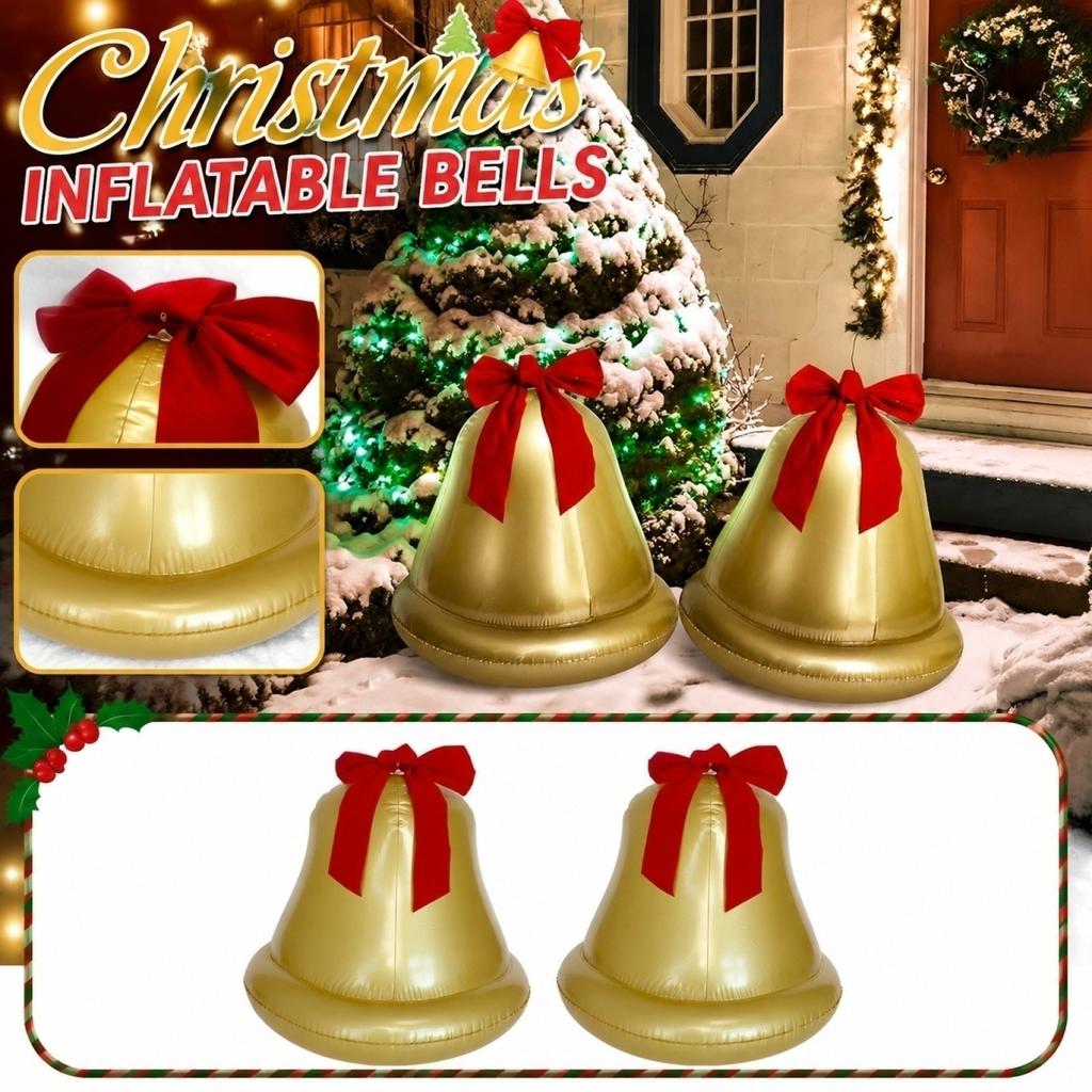 505040 Cm Christmas Inflatable Bell, Blow Up Bell Decoration for Holiday