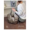 Tote Bag Women PU Single Shoulder Studded Large Capacity Multi Pocket Adjustable Strap Daily