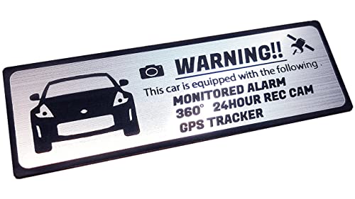 

Honami Works Z34 Late Fairlady Z FAIRLADY Z Security Emblem 24-hour Surveillance Dash Cam GPS Tracker Sticker