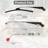 2 Pack UTV Windshield Wiper Kit - Hand Operated Manual Windshield Wiper For Polaris RZR Ranger, Can Am Maverick, Honda Pioneer & Golf Cart