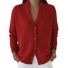 European & American Button Knit Lapel Sweater Cardigan - Autumn/Winter New Style, Solid Color (In Stock).