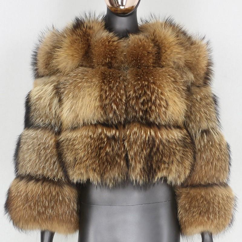 New fur coat splicing imitation fur raccoon fur fur women s winter coat S